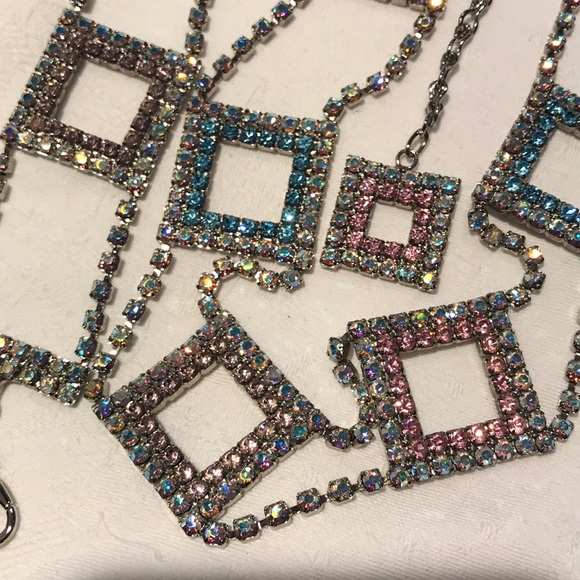 Square Gem chain belt, 38” - Picture 8 of 8